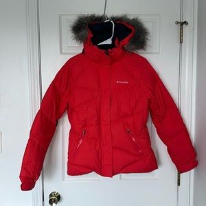 Columbia Women's Lay D Down Jacket Red Hibiscus M
